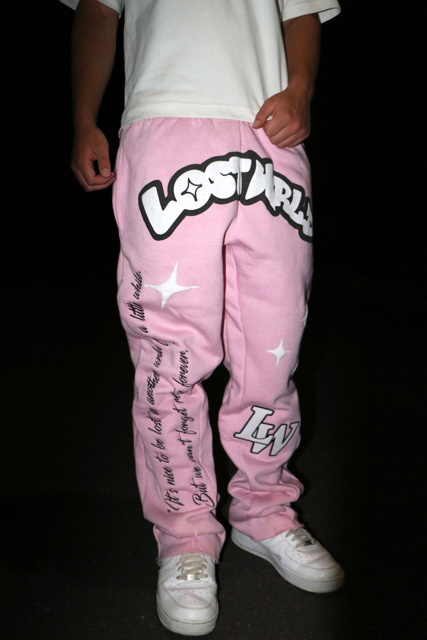 Lostwrld Flared Pants (Pink)