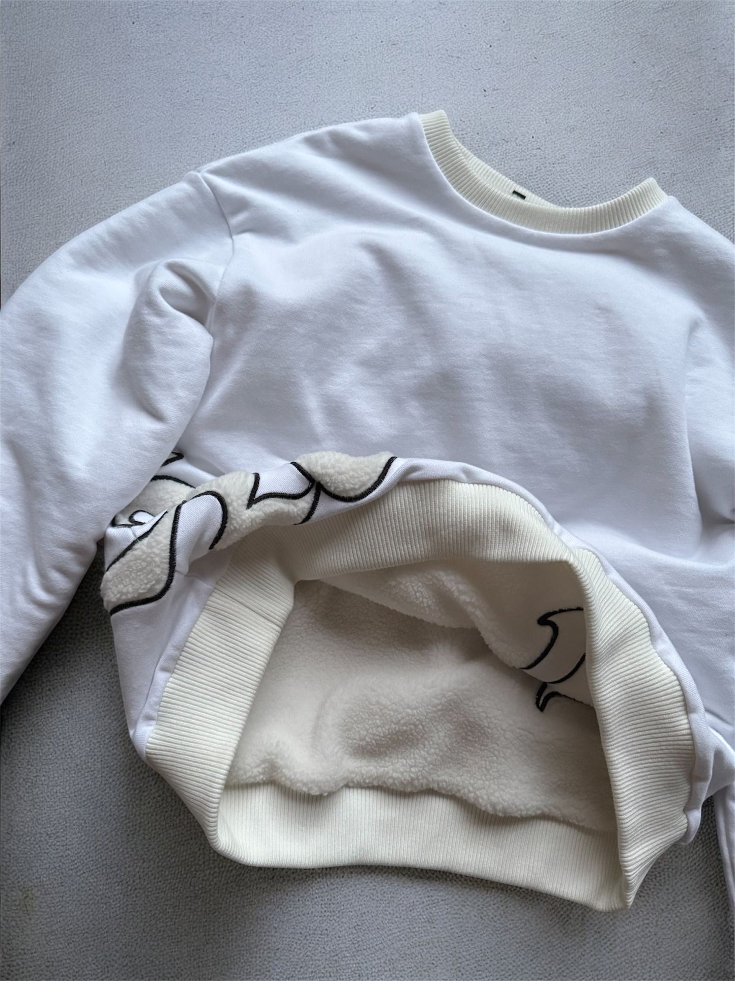 Reversible Crewneck (White on White)