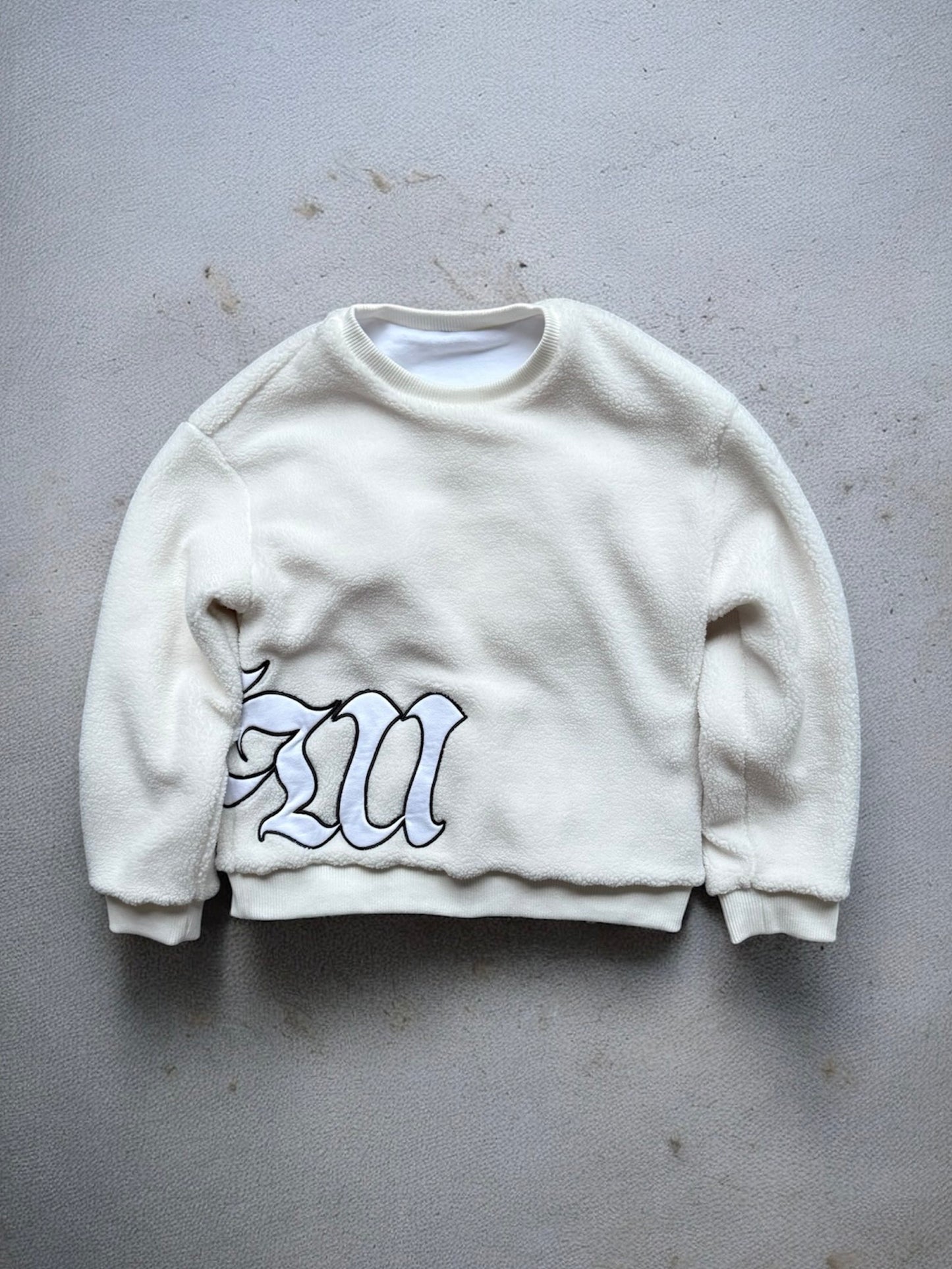 Reversible Crewneck (White on White)