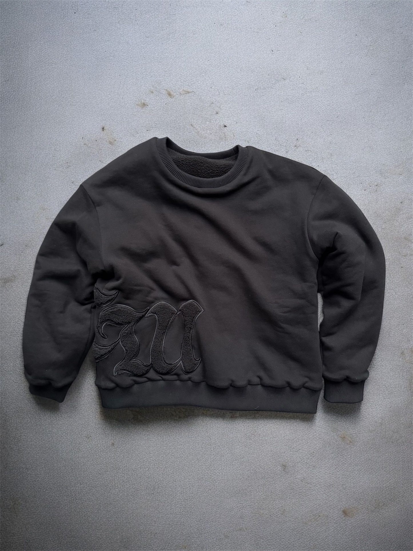 Reversible Crewneck (Charcoal Black)