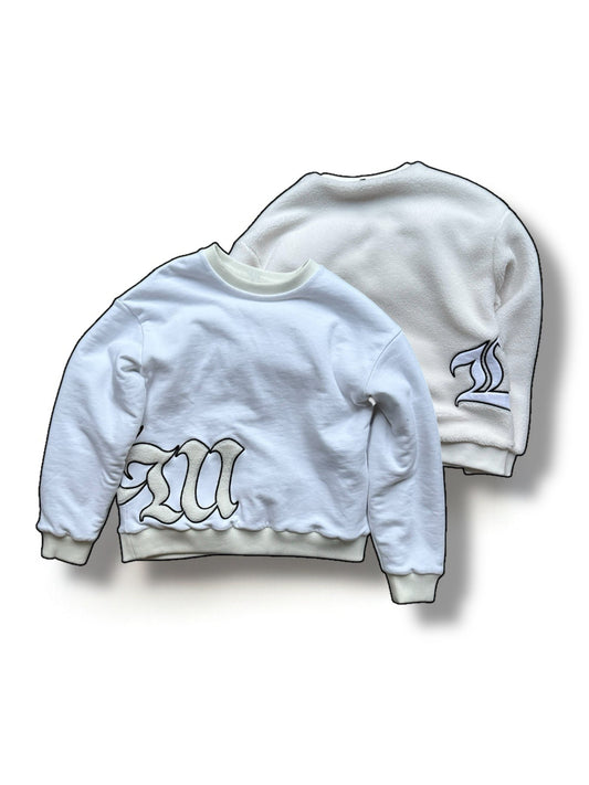 PRE-ORDER Reversible Crewneck (White on White)